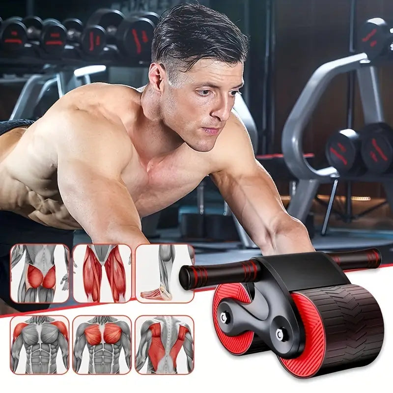 Automatic Rebound Abdominal Muscle Training Wheel-4