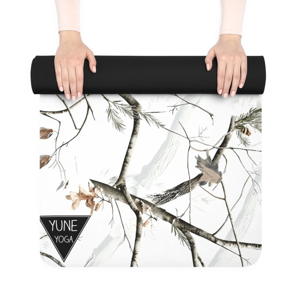 Yoga Mat - Non Slip Rubber Material White Camo-3