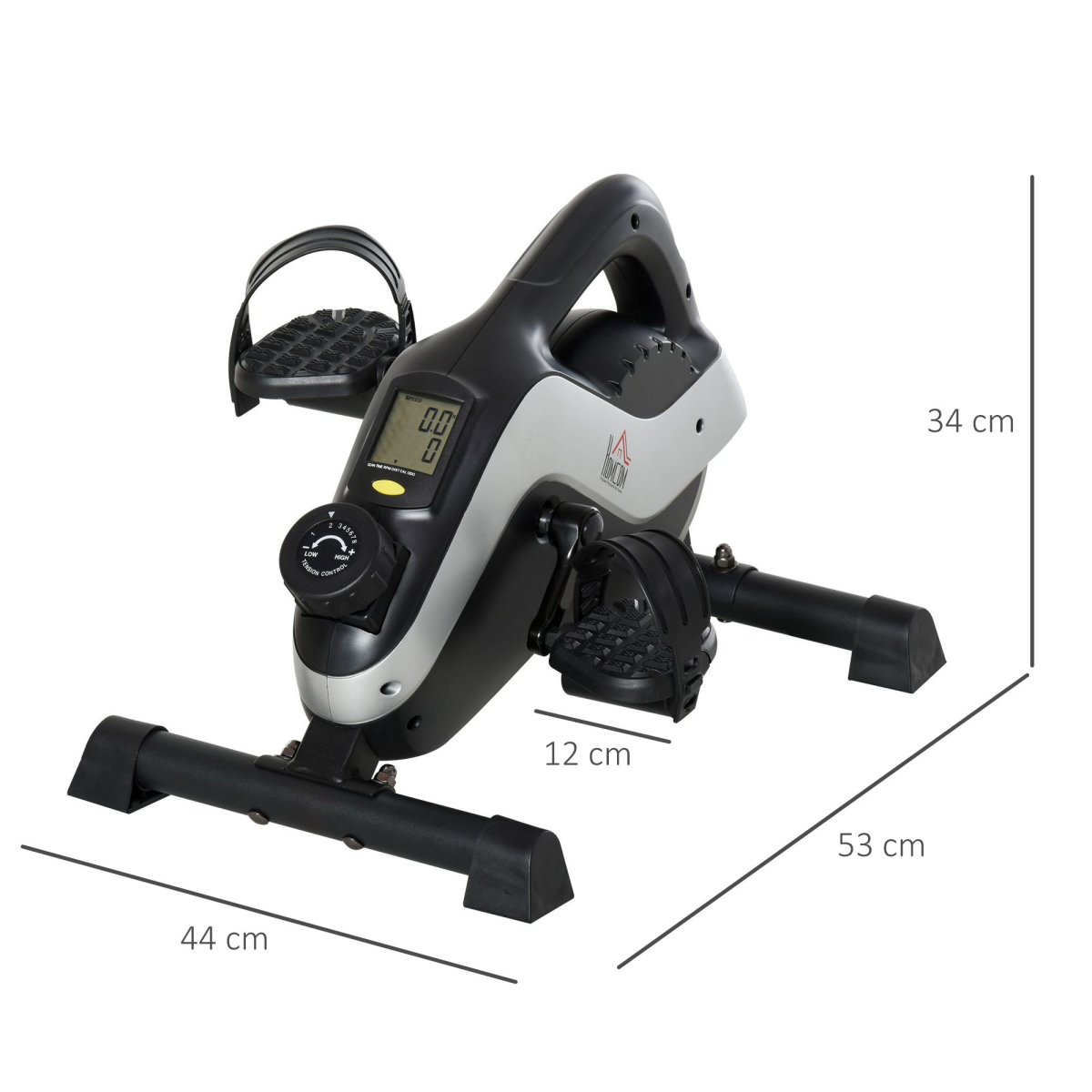 HOMCOM Mini Exercise Bike, 8-Level Magnetic Resistance w/ LCD Display