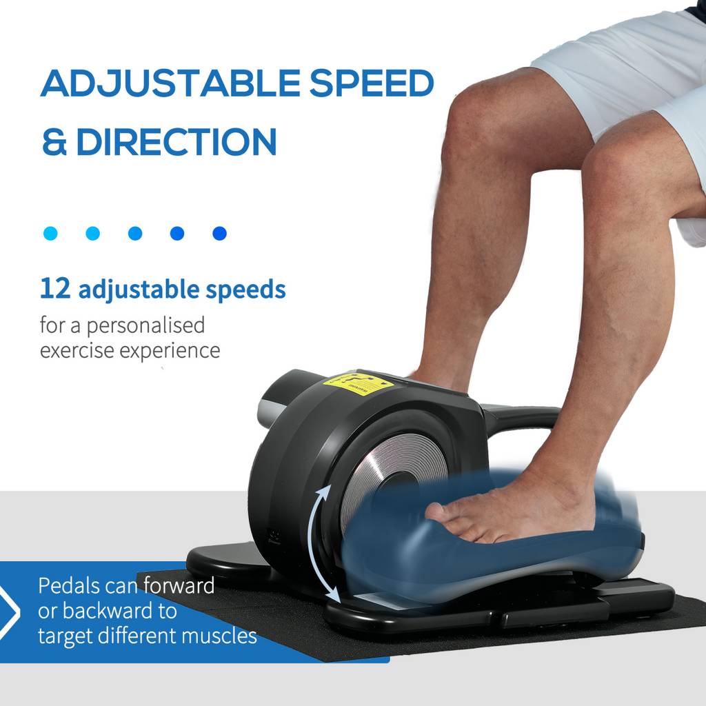 SPORTNOW Mini Seated Elliptical Trainer w/ Remote, LCD & 12 Programs (Black)