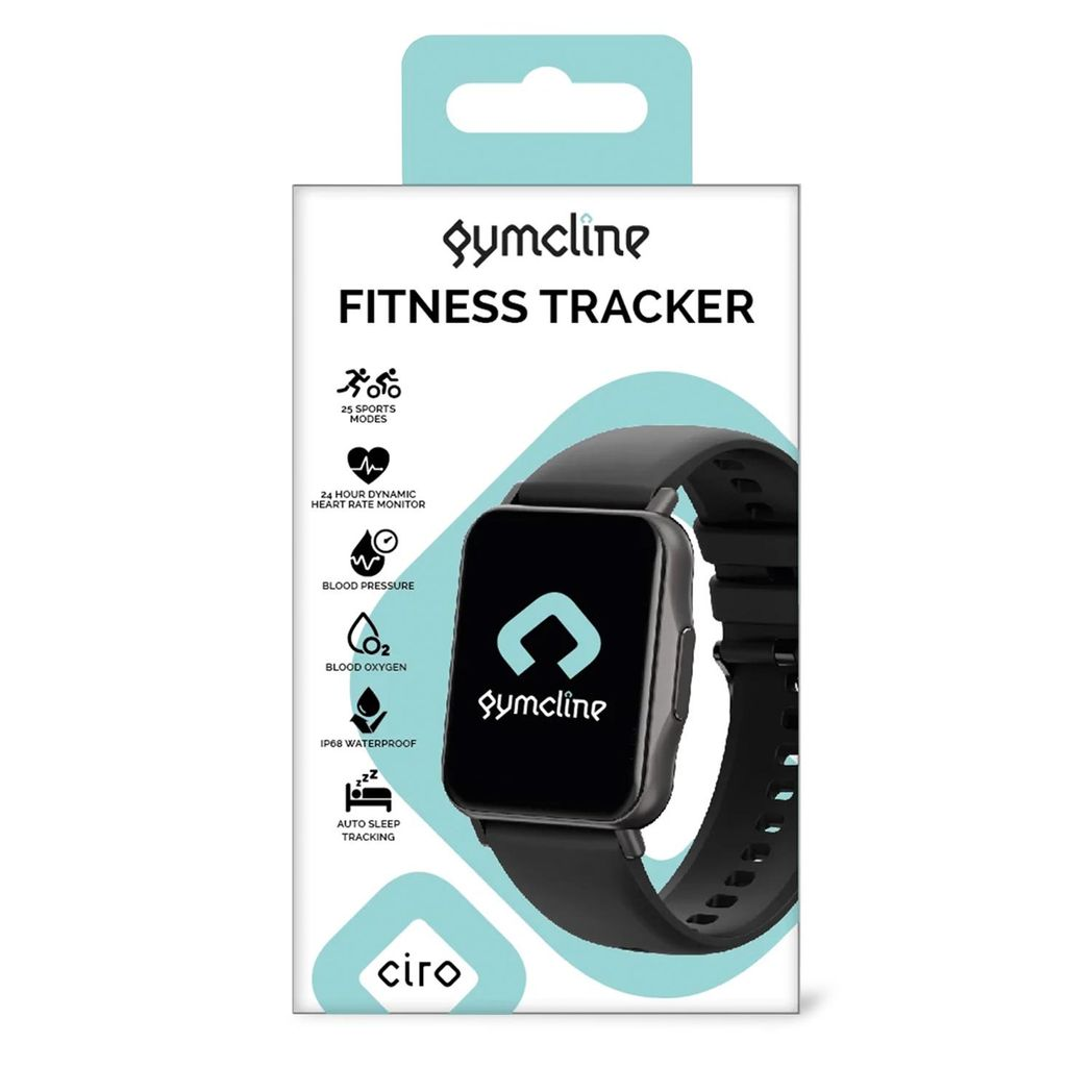 Gymcline Ciro Fitness Tracker (25 Sports Modes, IP68) Black