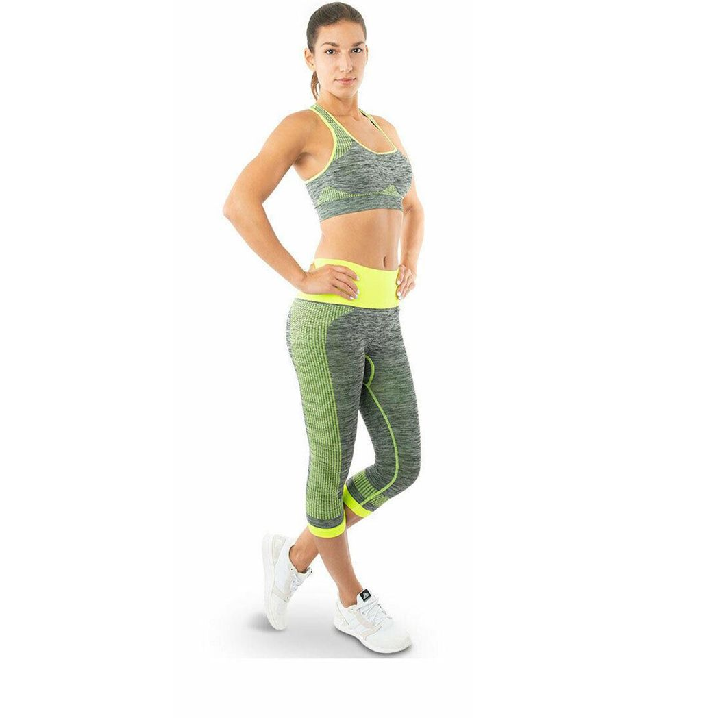Aquarius Fitness Women’s Yoga Sportswear Set, Green (Small)