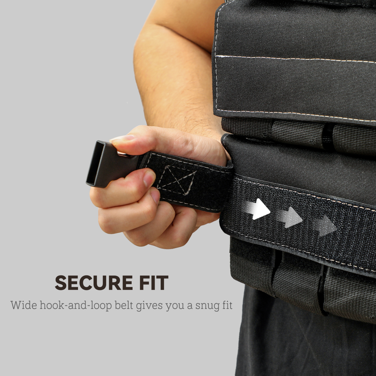 30KG Adjustable Weighted Vest w/30 Removable Metal Weight Bags, Black