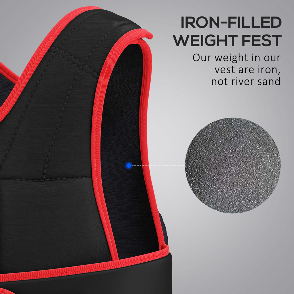 20KGS Adjustable Weight Vest Running Gym Training Weight Loss HOMCOM