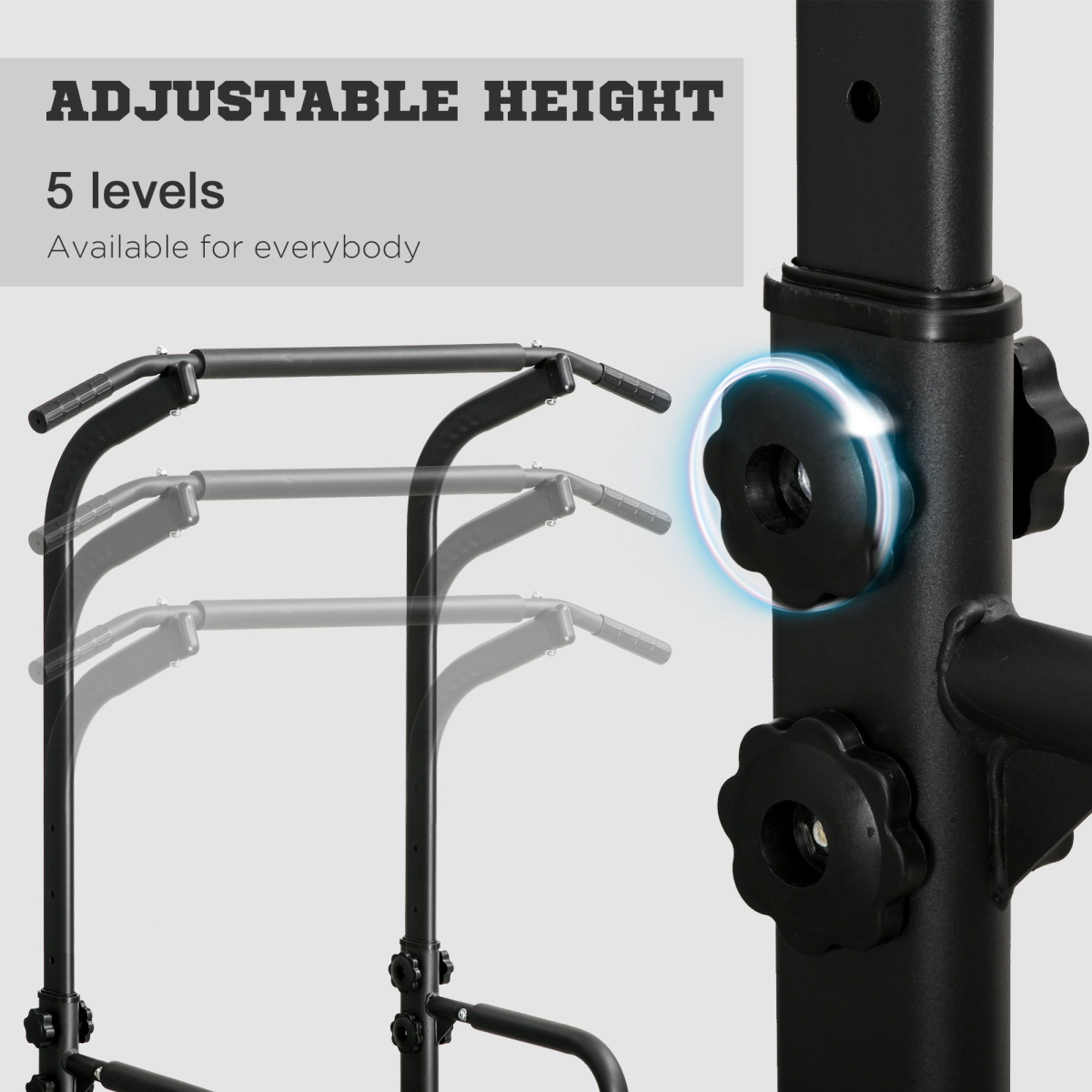 Power Tower Dip Station Pull Up Bar Multi-Function Push Up Equipment Home Gym