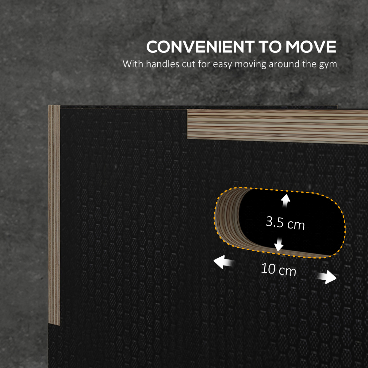 SPORTNOW 51/61/76cm Plyometric Jump Box, Wooden Plyo Box for Home Gym