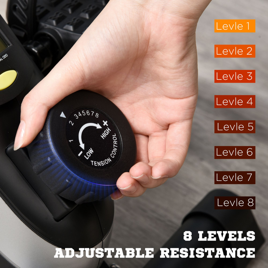 HOMCOM Mini Exercise Bike, 8-Level Magnetic Resistance w/ LCD Display