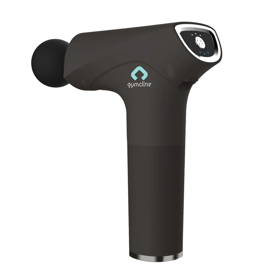 Gymcline Compact Massage Gun with 1500mAh Battery, 3 Speed Modes – Grey HTML
