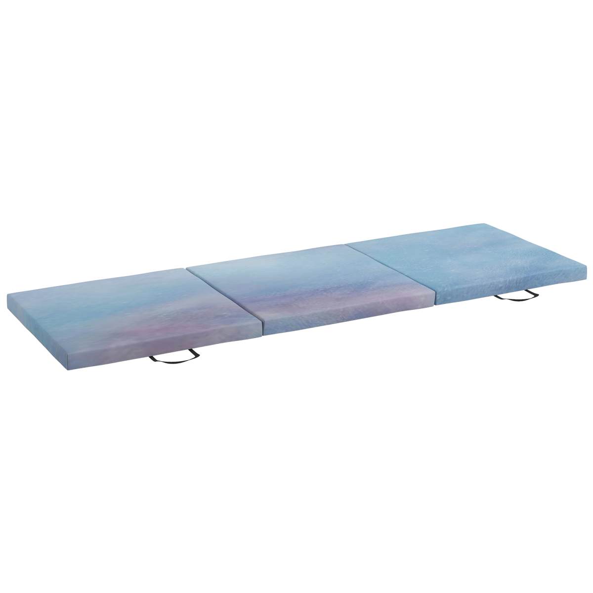 HOMCOM 6FT Foldable Gymnastics Mat, Tri-Fold 2" Thick Crash Pad, Blue
