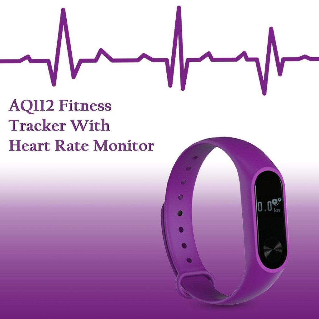 Aquarius AQ112 Fitness Tracker with Heart Rate Monitor – Purple