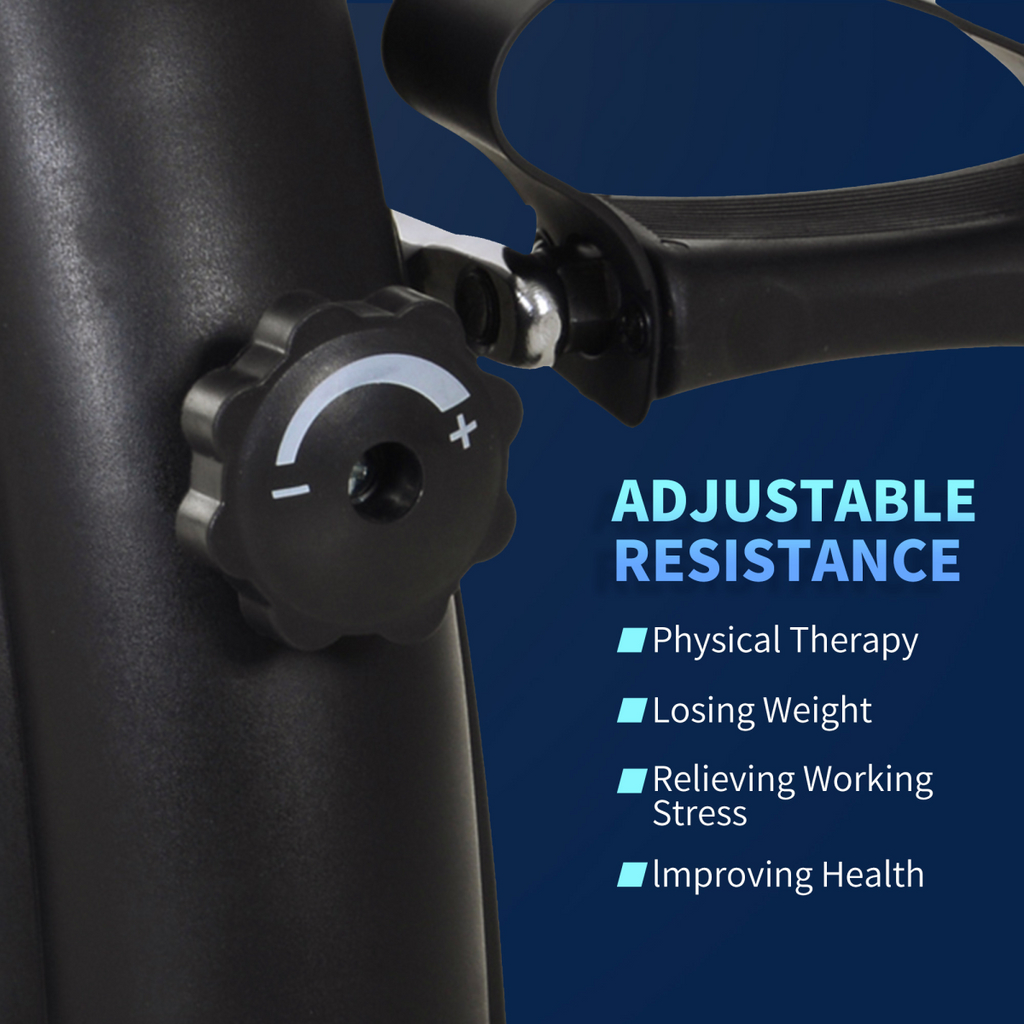 HOMCOM Mini Portable Exercise Bike – Manual Pedal Machine with LCD Monitor, Black
