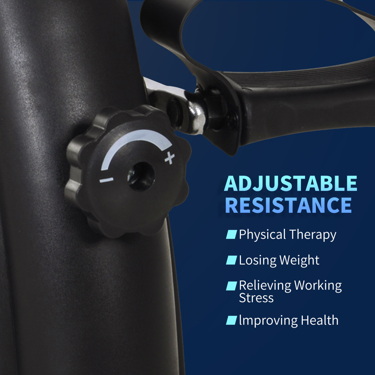 HOMCOM Mini Portable Exercise Bike – Manual Pedal Machine with LCD Monitor, Black
