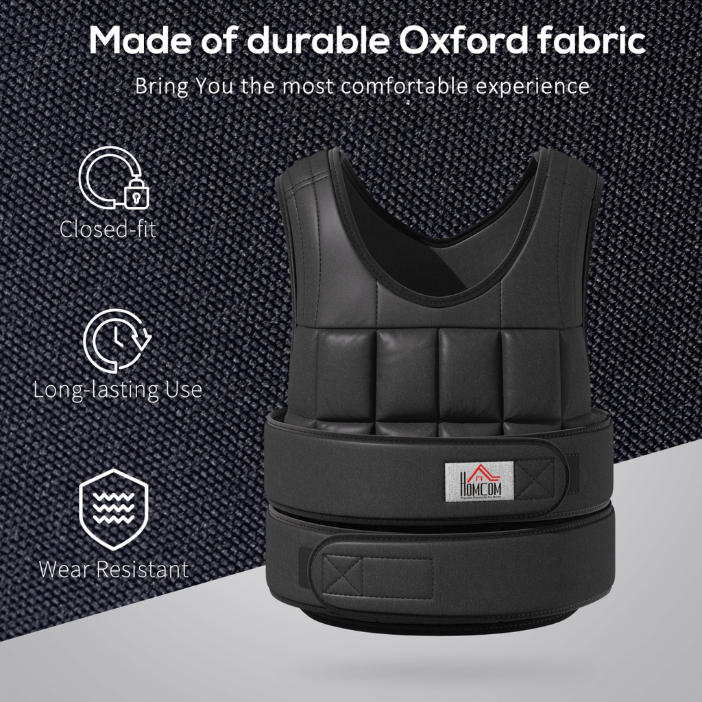 10KGS Adjustable Weight Vest Running Gym Training Weight Loss, Black