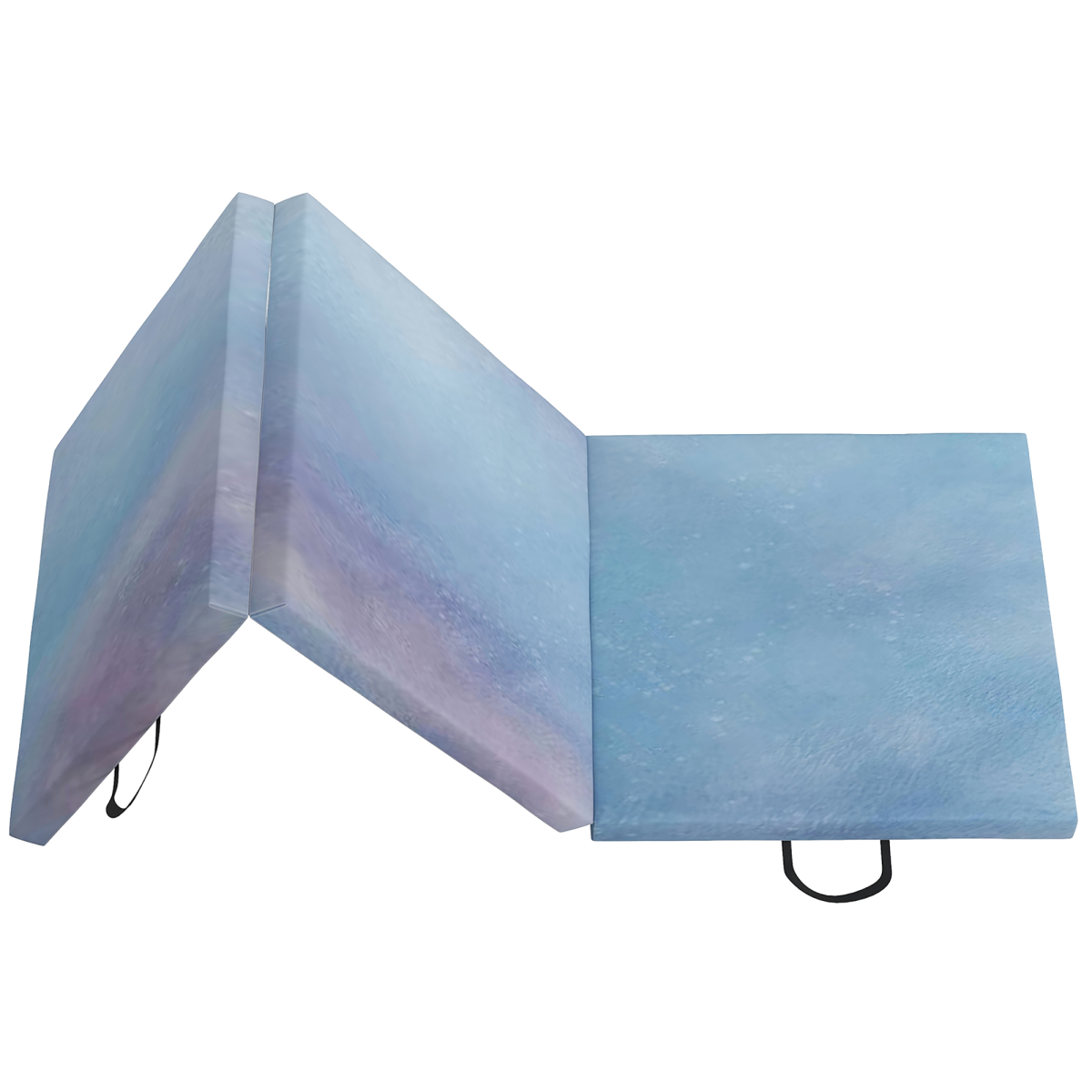 HOMCOM 6FT Foldable Gymnastics Mat, Tri-Fold 2" Thick Crash Pad, Blue