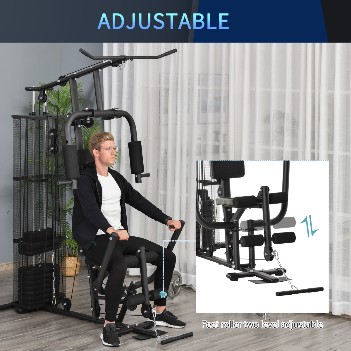 Multifunction Home Gym Weight Training Station Fitness Strength Machine HOMCOM