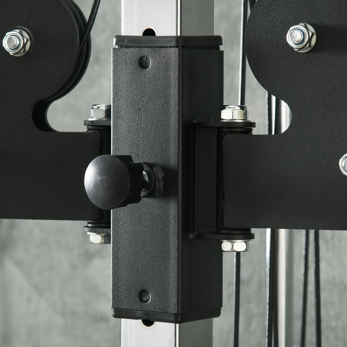 SPORTNOW Wall Mount Cable Station, 15-Position Dual Pulleys, Steel Black