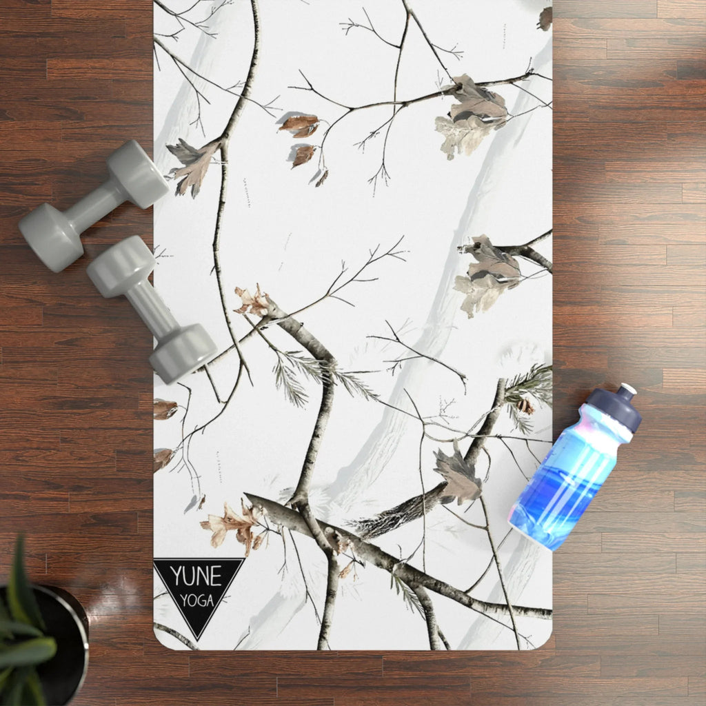Yoga Mat - Non Slip Rubber Material White Camo-4