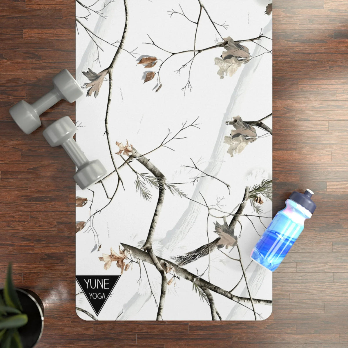 Yoga Mat - Non Slip Rubber Material White Camo-4