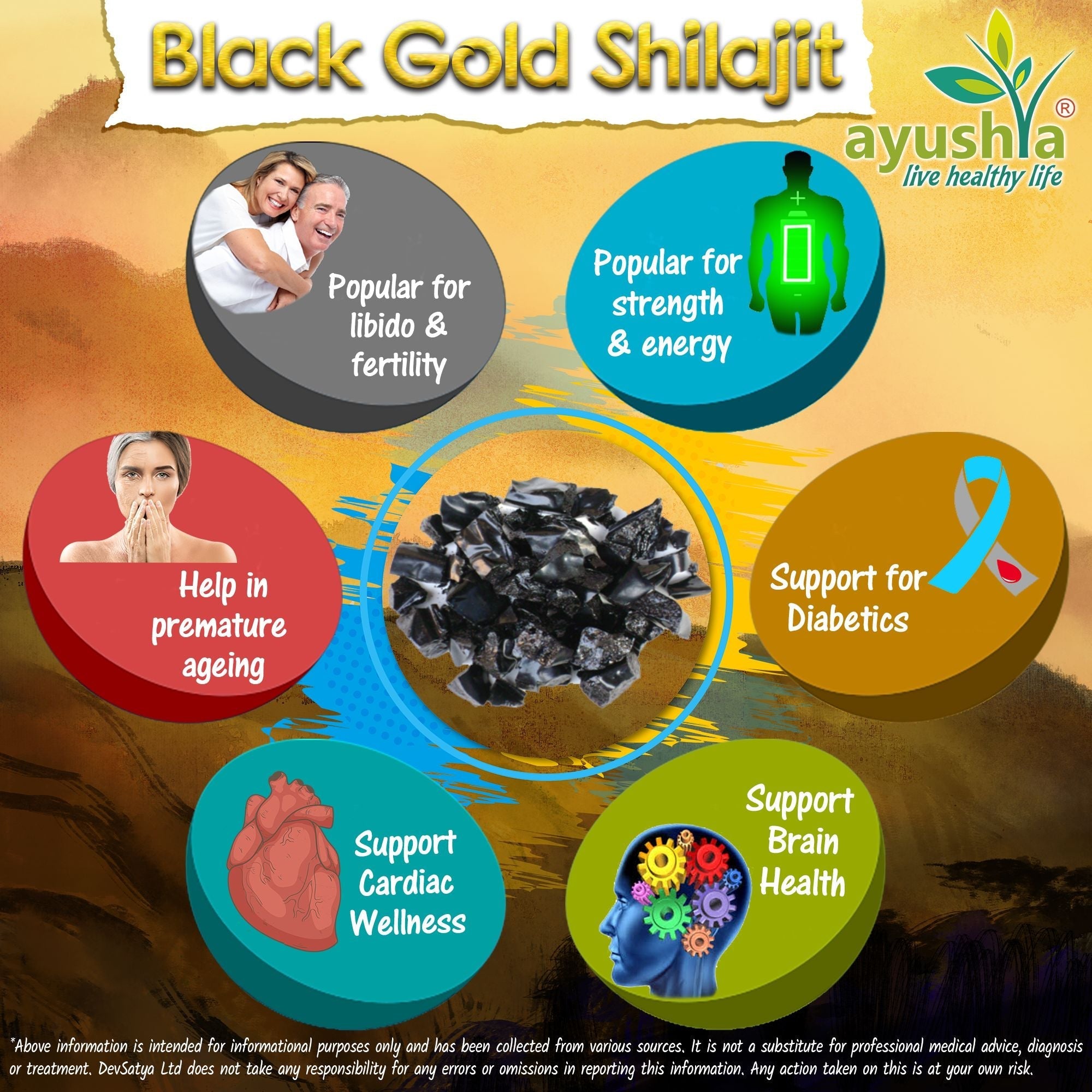 Black Gold Pure Himalayan Shilajit Resin - Natural Fulvic Acid & 85+ Trace Minerals - High Potency Energy, Focus & Immune Support - Lab Tested Ayurvedic Supplement - 50 grm-4