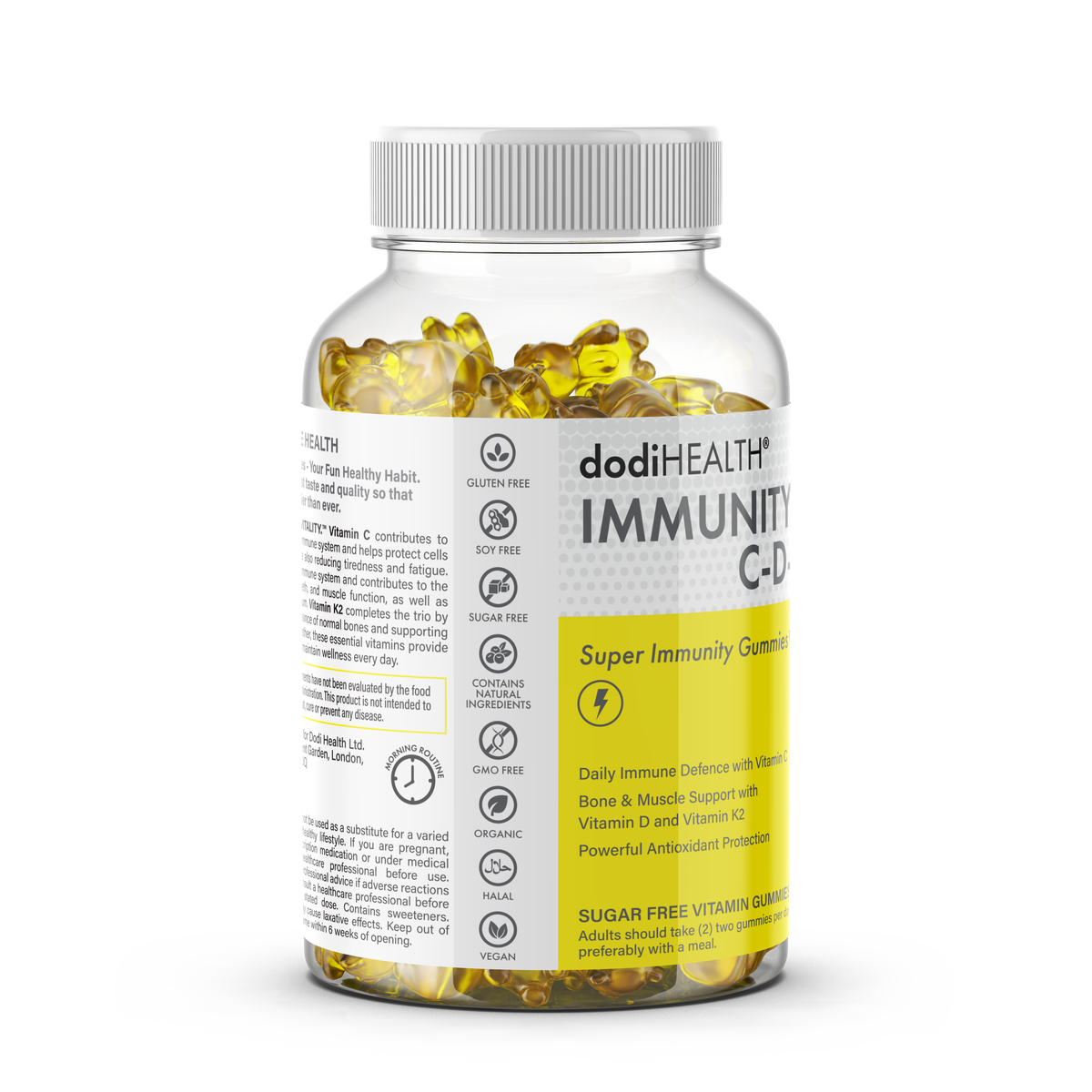 Immunity Gummies with Vitamin C, D3 & K2 - Sugar-Free, Halal, UK-3