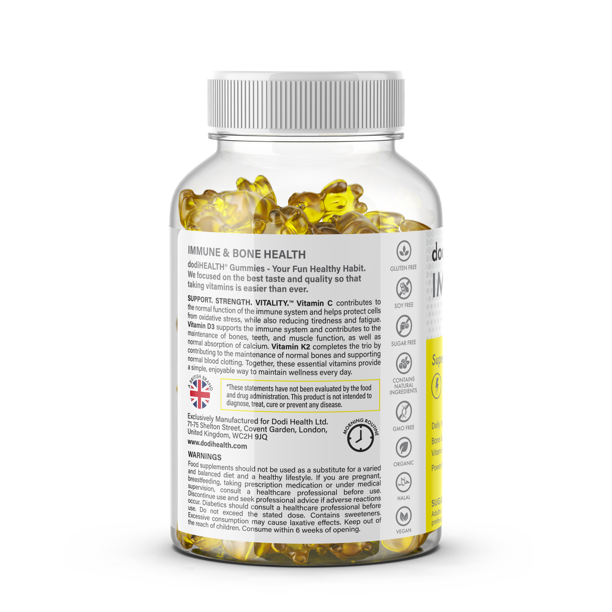 Immunity Gummies with Vitamin C, D3 & K2 - Sugar-Free, Halal, UK-2