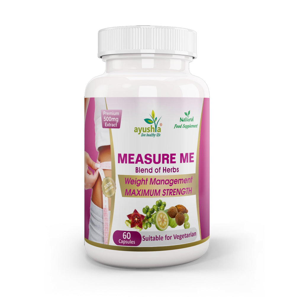 Ayushya Measure Me Capsules (Metabolism Blend) Active Lifestyle & Healthy Weight Support - Vegan, Gluten Free, Non-GMO, 60 Capsules-0