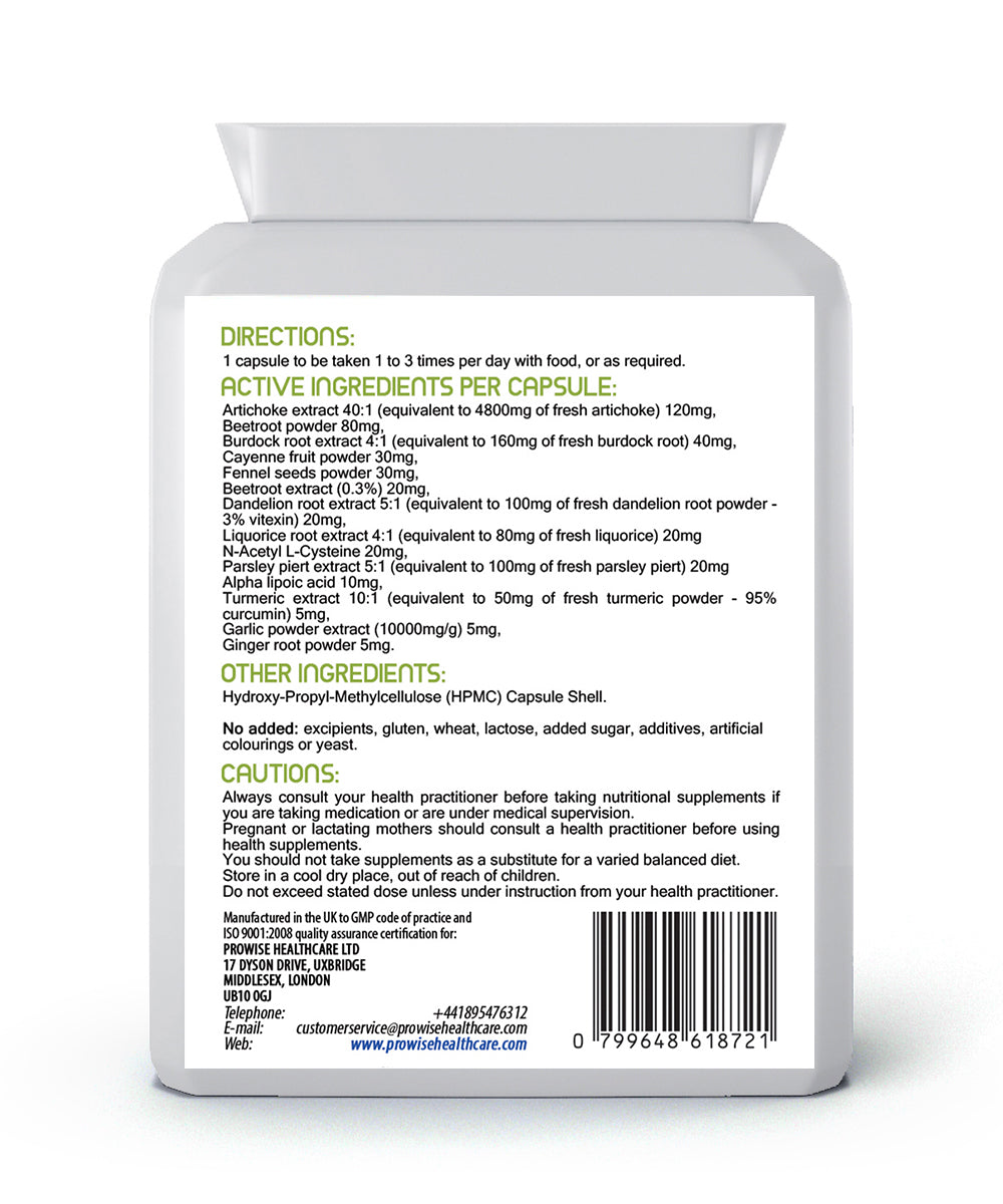 Liver & Gallbladder Support 500mg Capsules (60) by Prowise Healthcare