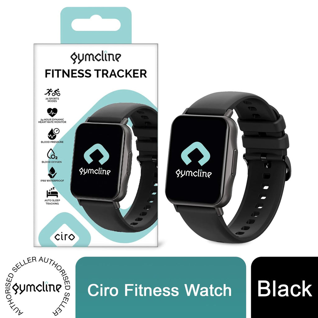 Gymcline Ciro Fitness Tracker (25 Sports Modes, IP68) Black