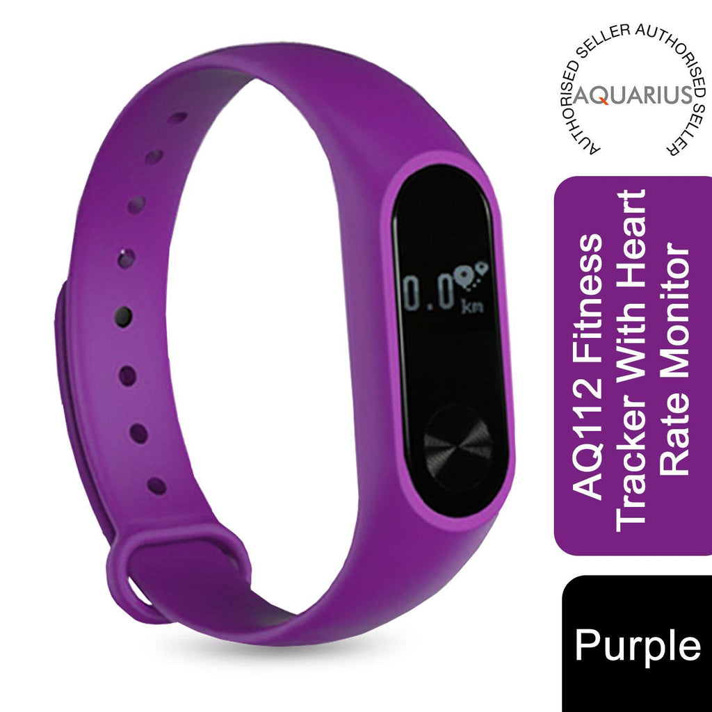 Aquarius AQ112 Fitness Tracker with Heart Rate Monitor – Purple