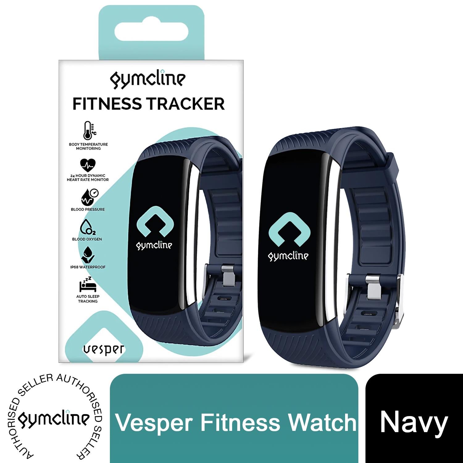 Gymcline Vesper Fitness Tracker with Body Temperature Monitoring
