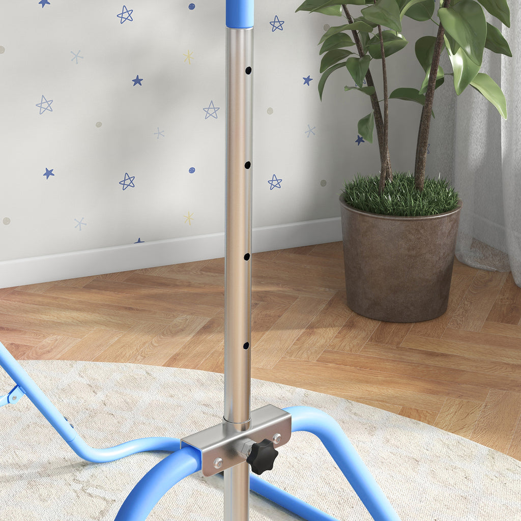 HOMCOM Kids Gymnastic Bar, Adjustable Height Foldable Training Bar Blue 3