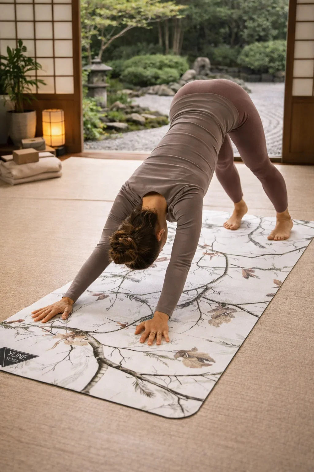 Yoga Mat - Non Slip Rubber Material White Camo-1