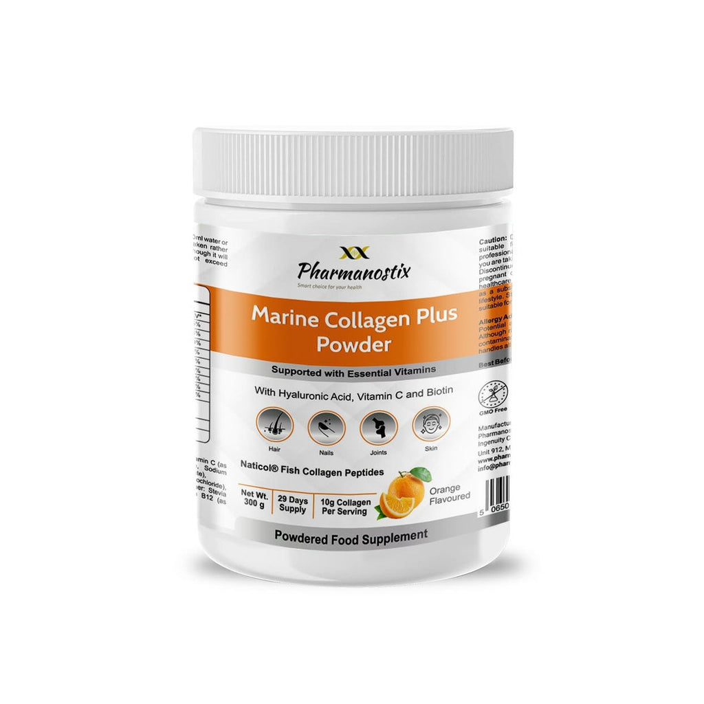 Hydrolysed Marine Collagen Plus Powder 300g - 10,000mg Collagen Orange Flavoured-0