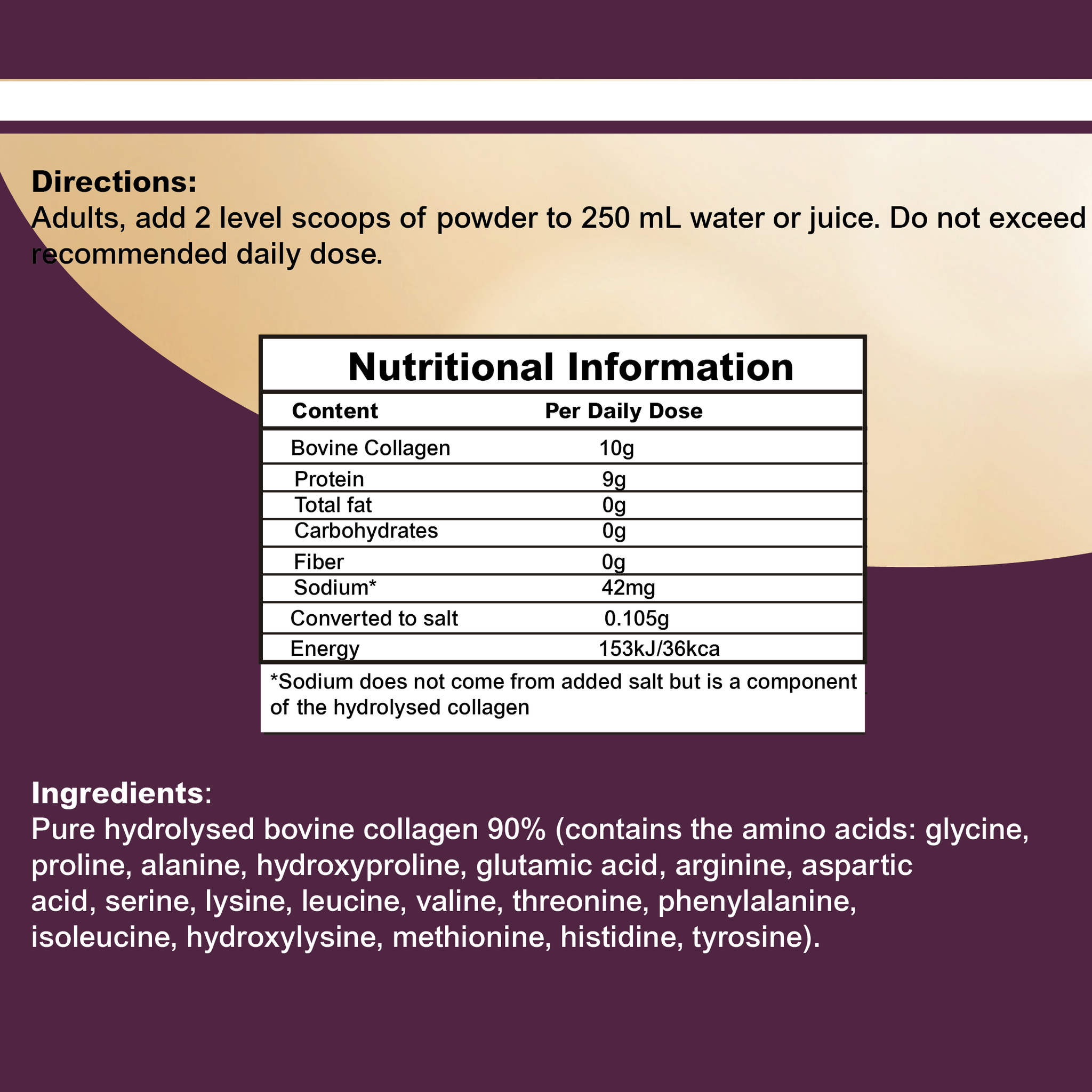 Premium Collagen Powder 300g - 100% Pure Bovine Collagen Type 1 & 3-1