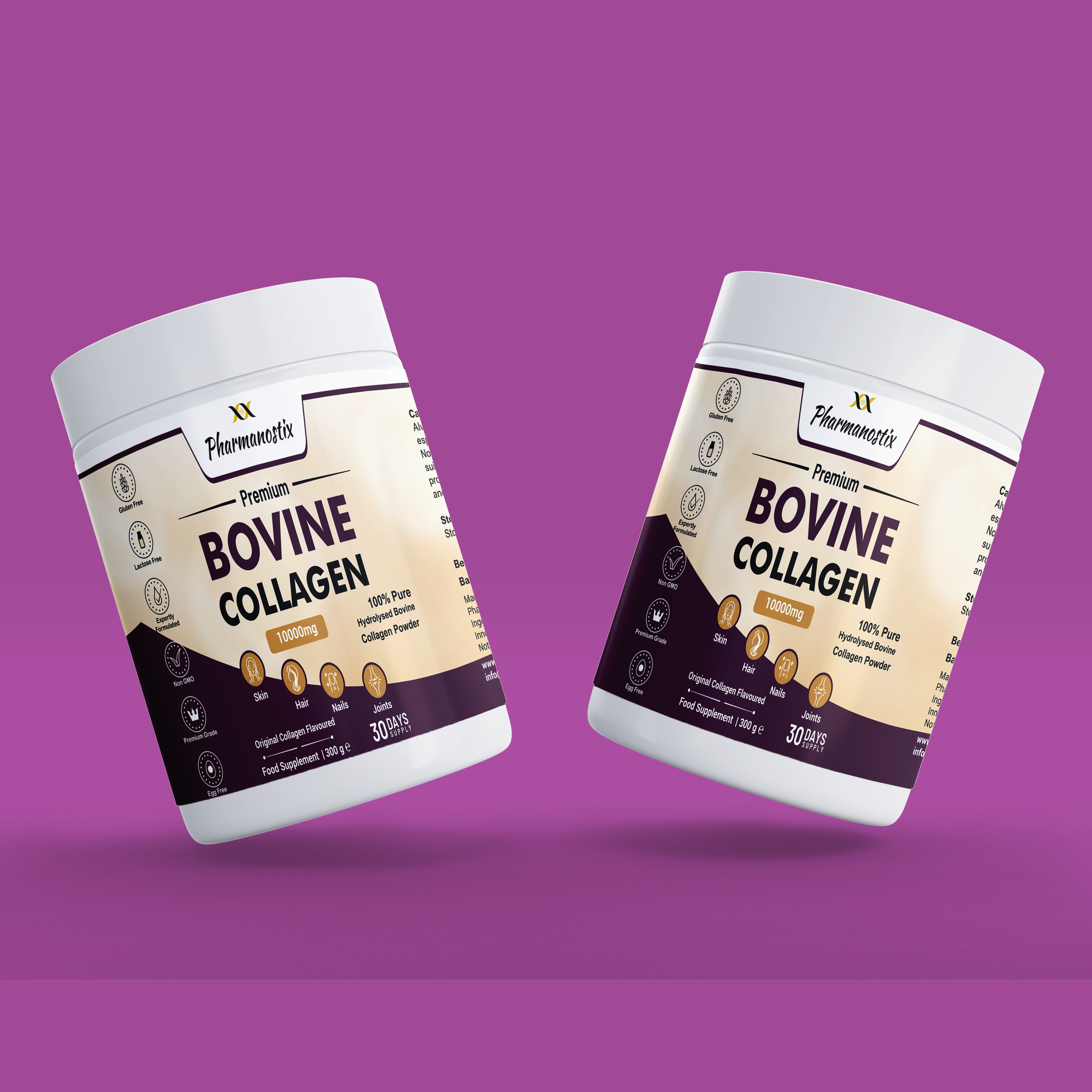 Premium Collagen Powder 300g - 100% Pure Bovine Collagen Type 1 & 3-3