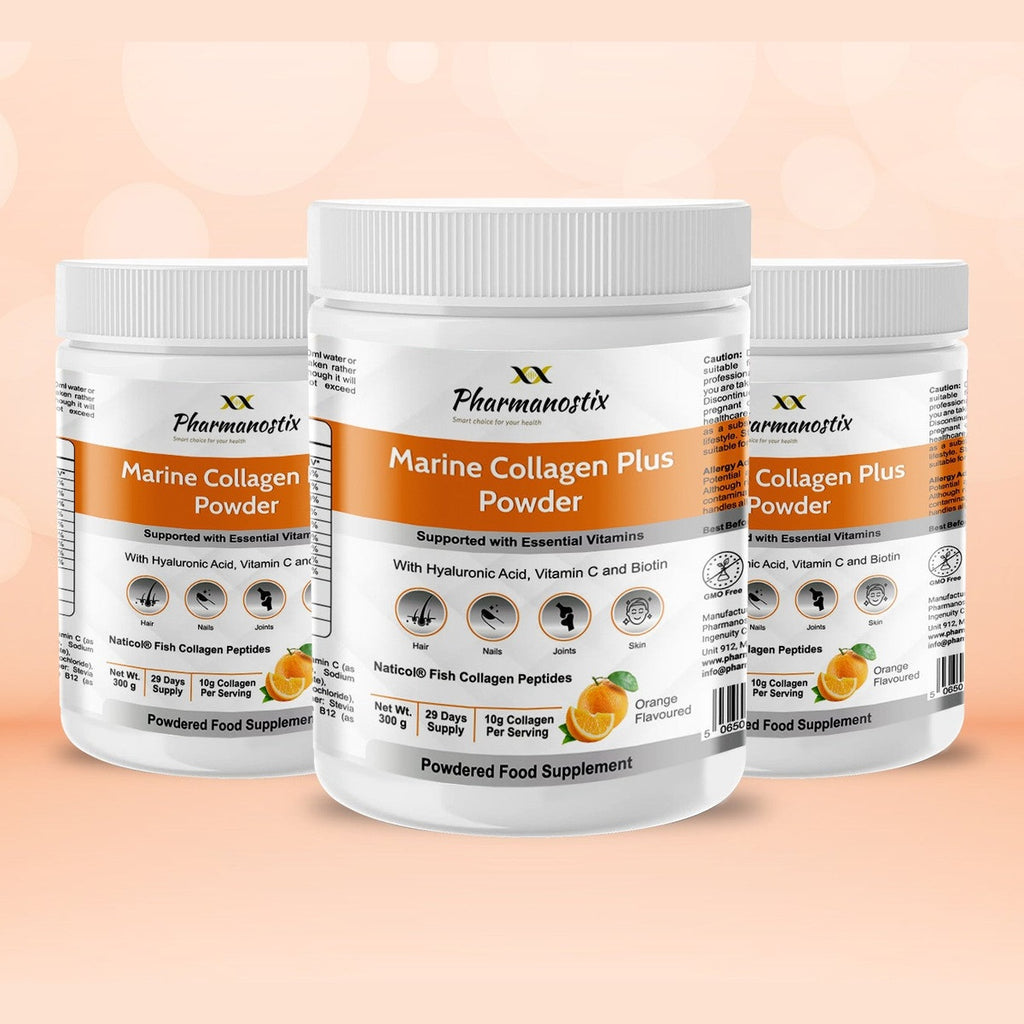Hydrolysed Marine Collagen Plus Powder 300g - 10,000mg Collagen Orange Flavoured-3