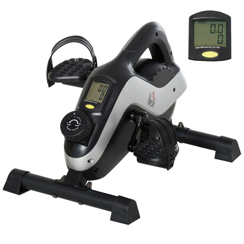 HOMCOM Mini Exercise Bike, 8-Level Magnetic Resistance w/ LCD Display