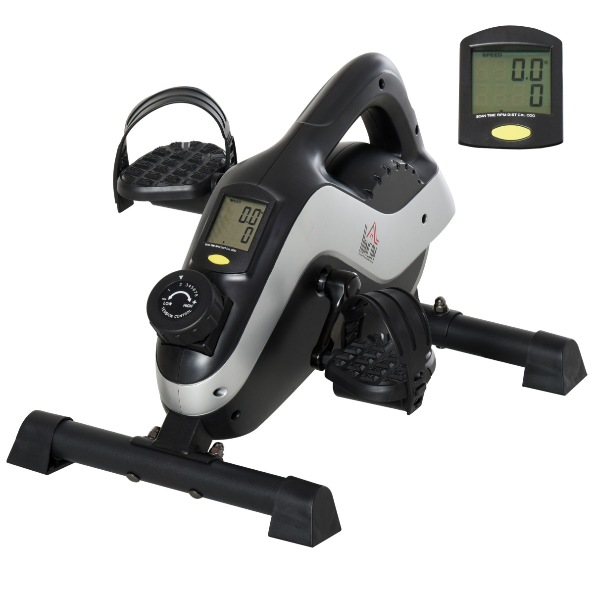 HOMCOM Mini Exercise Bike, 8-Level Magnetic Resistance w/ LCD Display